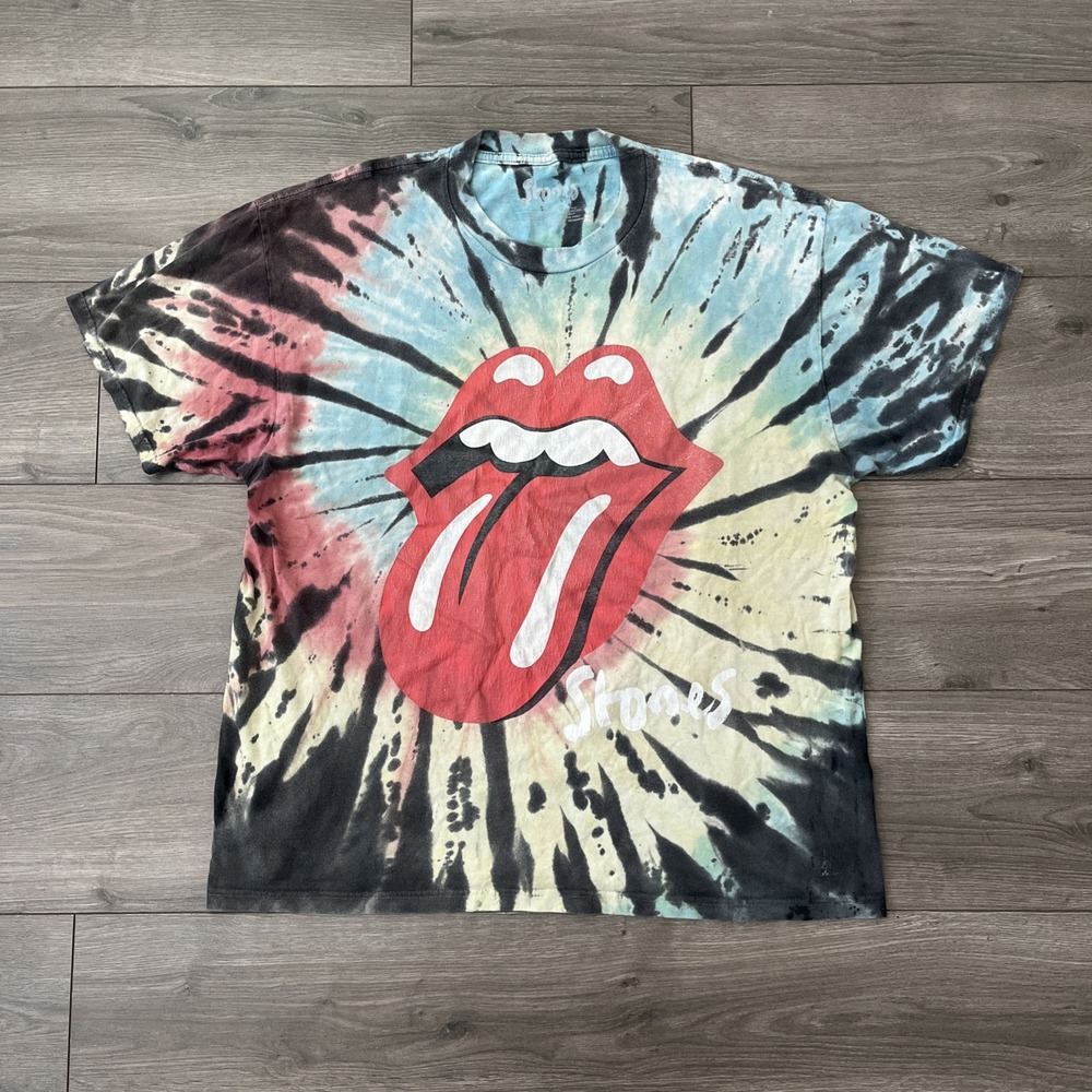 Rolling Stones No Filter Tour 2021 Mens L Tie Dye T Shirt Multicolor